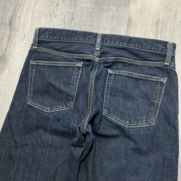 Uniqlo Dark Wash Selvedge Straight Leg Japanese Button Fly Denim Jeans 'Men's 32 - Picture 4 of 4
